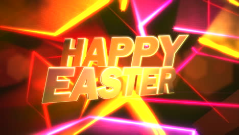 Happy-Easter-with-neon-laser-on-performance-stage