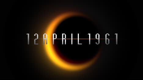 12-De-Abril-De-1961-Con-Luz-Dorada-Del-Planeta-Negro-En-La-Galaxia