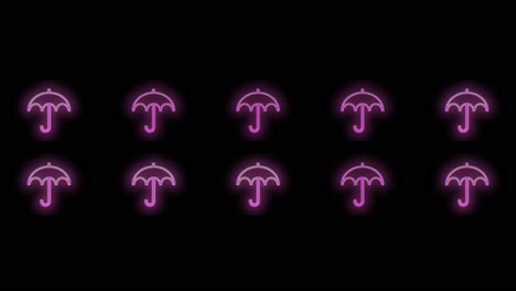 Pink-umbrella-pattern-with-led-light-in-club-style