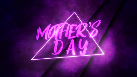 Mother-Day-with-purple-neon-triangle