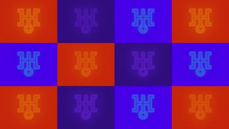 Colorful-Japan-icon-pattern-with-led-light-in-club-style