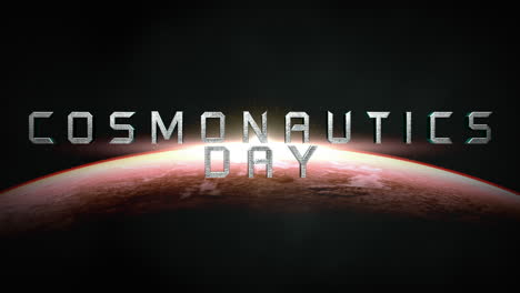 Cosmonautics-Day-with-big-red-planet-in-dark-galaxy