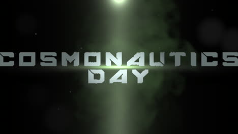 Cosmonautics-Day-with-light-and-smoke-in-dark-space