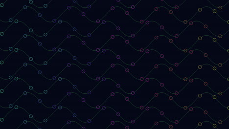 Waves-pattern-with-neon-rings-on-black-gradient