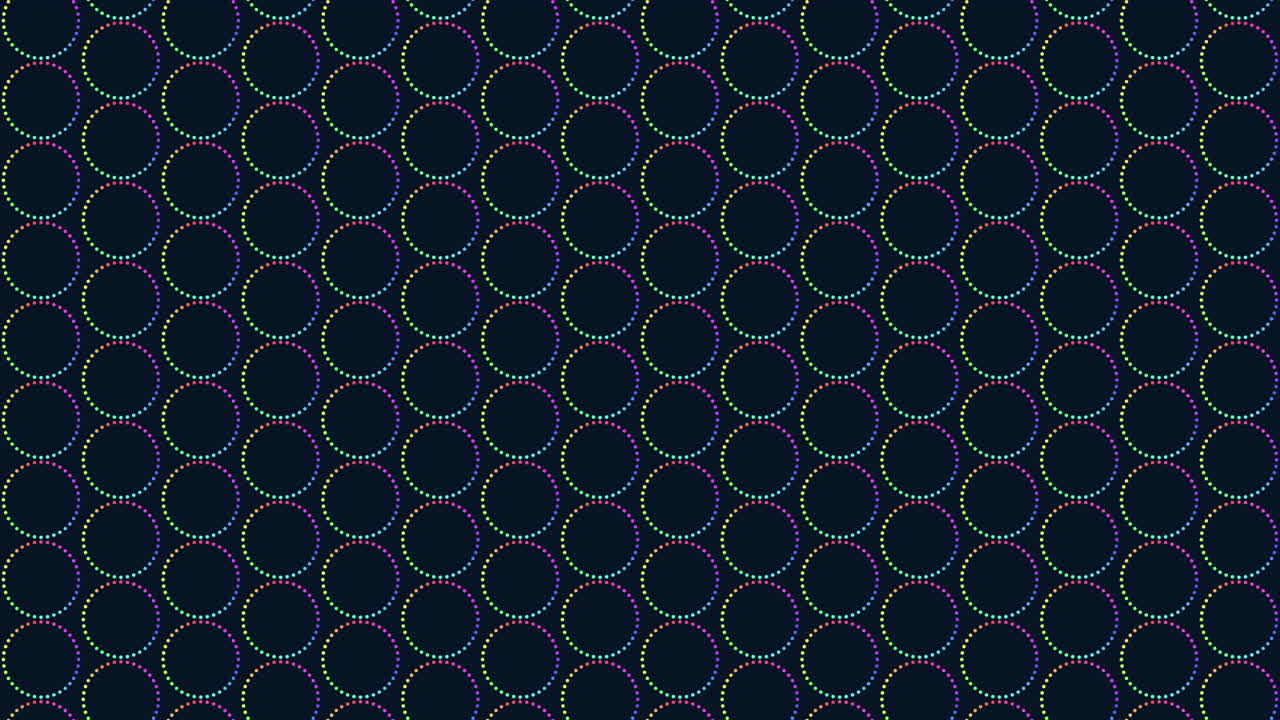 Premium stock video - Circles and dots pattern with neon color 7