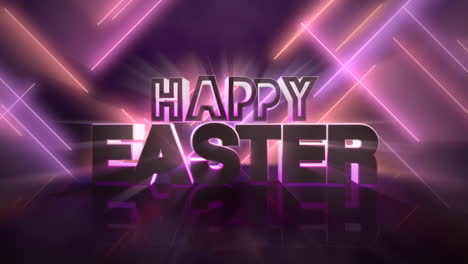 Happy-Easter-with-purple-neon-laser-on-performance-stage