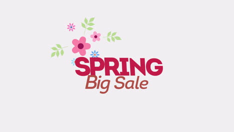 Spring-Big-Sale-with-colorful-flowers-on-white-gradient
