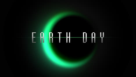 Día-De-La-Tierra-Con-Luz-Verde-Del-Planeta-Negro-En-La-Galaxia