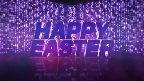Happy-Easter-with-purple-neon-light-on-stage