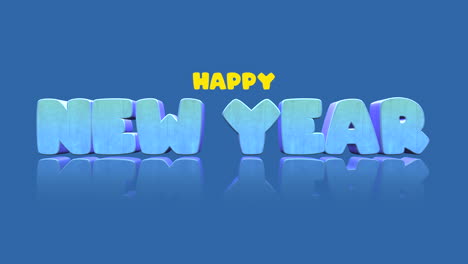 Happy-New-Year-cartoon-text-on-blue-gradient