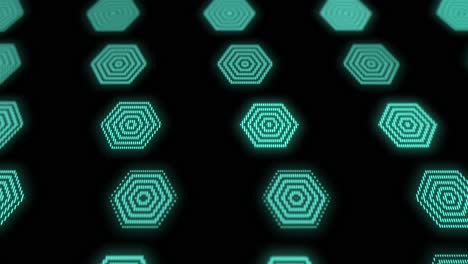 Hexagons-pattern-with-pulsing-neon-green-led-light-5