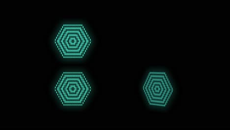 Pulsing-neon-green-hexagons-pattern-in-rows-9
