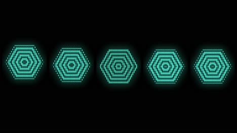 Hexagons-pattern-with-pulsing-neon-green-led-light-10