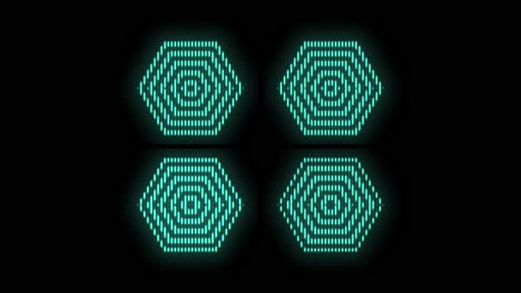 Hexagons-pattern-with-pulsing-neon-green-led-light-11