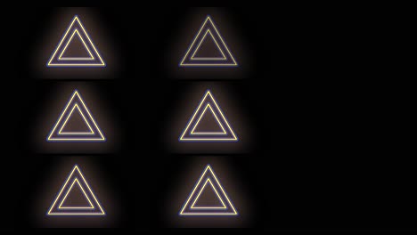 Triangles-pattern-with-pulsing-neon-yellow-led-light-6