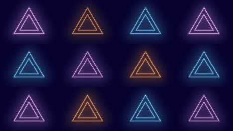 Triangles-pattern-with-pulsing-neon-led-light