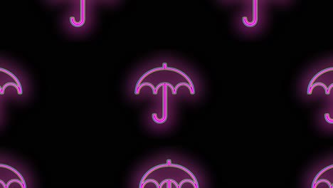 Pulsing-neon-pink-umbrella-pattern-in-rows-5