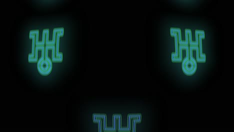 Japanisches-Symbolmuster-Mit-Pulsierendem-Grünem-Neonlicht-5