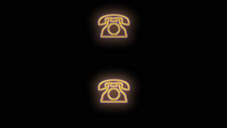 Pulsing-neon-yellow-vintage-telephone-pattern-in-rows-5