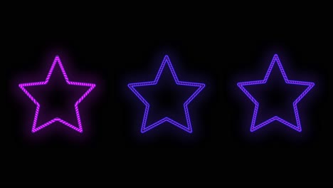 Pulsing-neon-purple-stars-pattern-in-rows-5