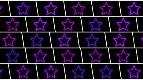 Pulsing-neon-purple-stars-pattern-in-rows-7