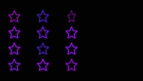 Pulsing-neon-purple-stars-pattern-in-rows-8