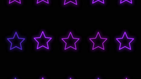 Pulsing-neon-purple-stars-pattern-in-rows-9