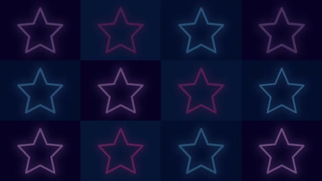 Stars-pattern-with-pulsing-neon-purple-light-9