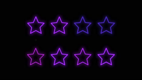 Pulsing-neon-purple-stars-pattern-in-rows-10