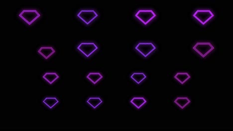 Patrón-De-Diamantes-Púrpura-Neón-Pulsante-En-Filas-6