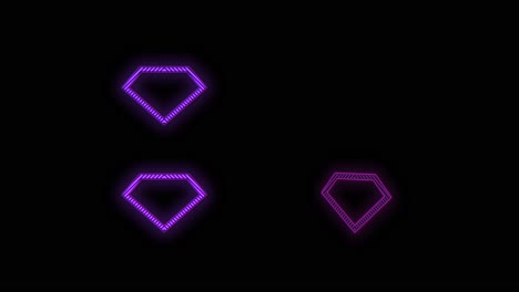 Pulsing-neon-purple-diamonds-pattern-in-rows-7