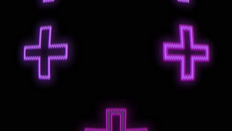 Pulsing-neon-purple-crosses-pattern-in-rows-8