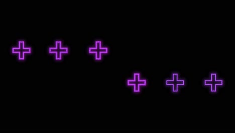 Pulsing-neon-purple-crosses-pattern-in-rows-9