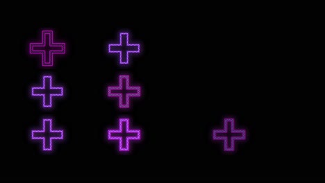 Pulsing-neon-purple-crosses-pattern-in-rows-10