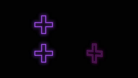 Crosses-shape-pattern-with-pulsing-neon-purple-light-10