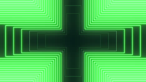 Pulse-neon-green-cross-in-spiral-on-black-gradient