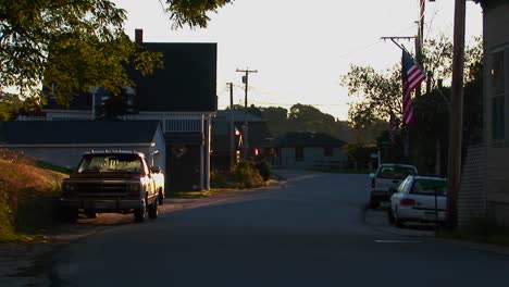 A-shady-street-at-a-lobster-village-in-Stonington-Maine-