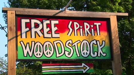 A-multicolored-Woodstock-sign-in-Woodstock-New-York