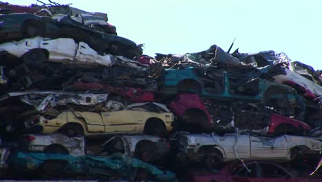 Stacks-of-vehicles-in-a-junkyard