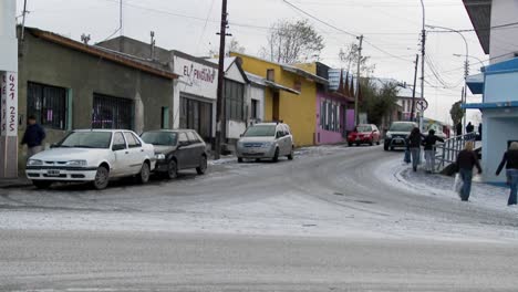 People-walk-on-the-streets-of-an-Argentina-or-Chile-town-in-winter-3