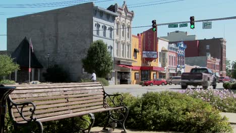 A-park-bench-and-Main-Street-in-the-all-American-town-of-Ottawa-Kansas-2