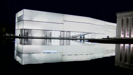 A-modern-building-is-illuminated-and-glows-from-the-inside