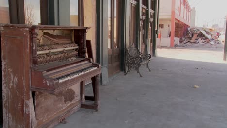An-old-piano-sits-in-front-of-a-Glaveston-bar-after-Hurricane-Ike