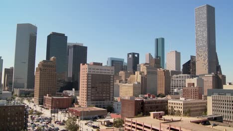 The-Houston-skyline-on-a-bright-sunny-day