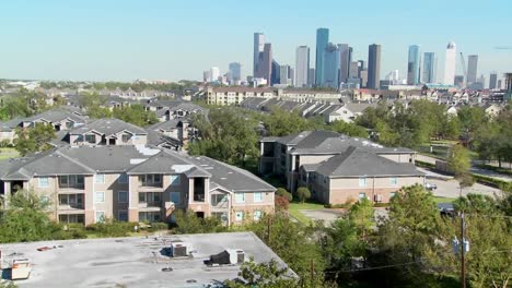 A-suburban-area-of-Houston-with-the-downtown-distant