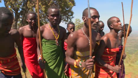 Masai-warriors-perform-a-ritual-dance-in-Kenya-Africa
