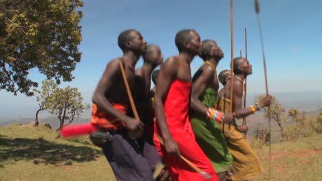 Masai-warriors-perform-a-ritual-dance-in-Kenya-Africa-2