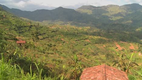 Panning-shot-across-the-lush-tropical-countryside-of-Rwanda