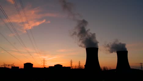 Sunset-behind-nuclear-power-plant-2