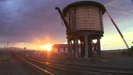 A-water-towers-along-an-abandoned-railroad-track-at-dusk-2